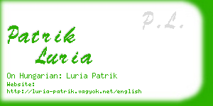 patrik luria business card